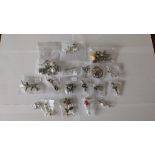 (22) Silver brooches
