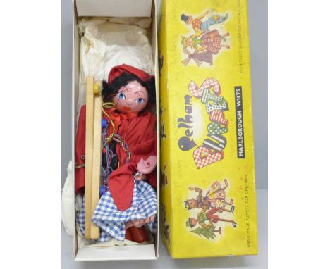 A Red Riding Hood Pelham puppet, boxed