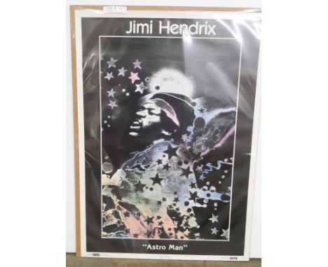 A Jimi Hendrix ' Astro Man ' original poster, from the collection of Graham Oliver of Saxon