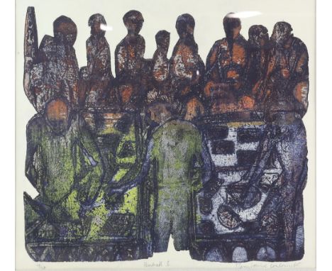 Mary Louis Coulouris (British, 1939-2011) 'Pinball I', limited edition print, 4/20 signed in pencil, 40cm x 48cm. Framed and 