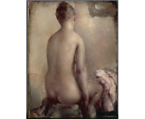 Grigory Gluckmann (Viciebsk 1898-1973 Los Angeles)Nu assis signé en latin (en bas à droite)huile sur cartonsigned in latin (l
