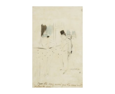 Georges Alfred Bottini (Paris 1847-1907 Villejuif)Rendez-vous au foyer de l'Opèra signé et daté 'George Bottini 96 (en bas à 