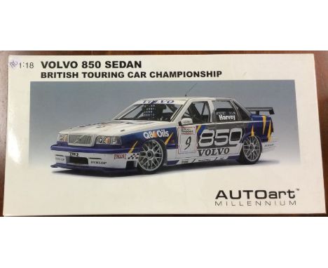 AUTOART: A 1:18 scale boxed British Touring Car model of a Volvo 850 Sedan. Est. £30 - £40.