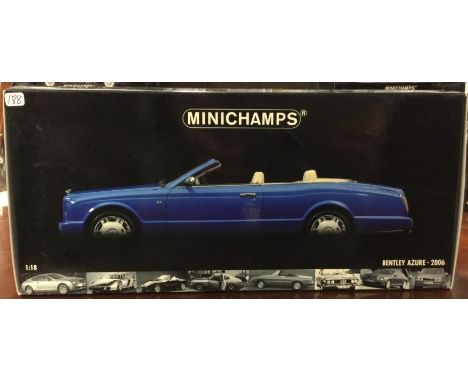 MINICHAMPS: A 1:18 scale boxed model car of a Bentley Azure. Est. £30 - £40.