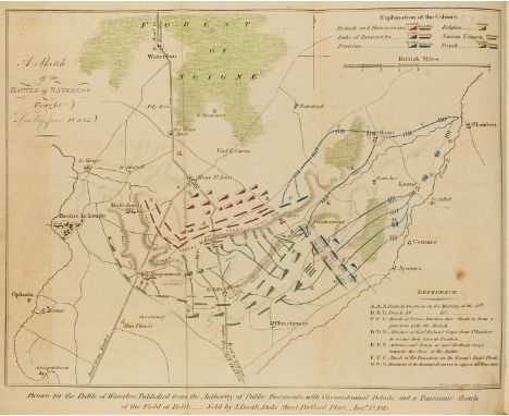 [Booth (John)] The Battle of Waterloo... by a Near Observer, fifth edition, 2 folding maps with hand-colouring, one of which 