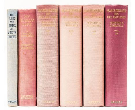 Churchill (Sir Winston Spencer) Marlborough His Life and Times, 4 vol., first editions, illustrations, plates and maps (some 