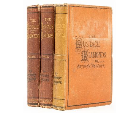 Trollope (Anthony) The Eustace Diamonds, 3 vol., first edition in book form, half-titles, bookplates and labels, very occasio