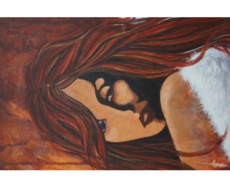 Oil on canvas portrait by Carl Jacobs. 49x39cm 