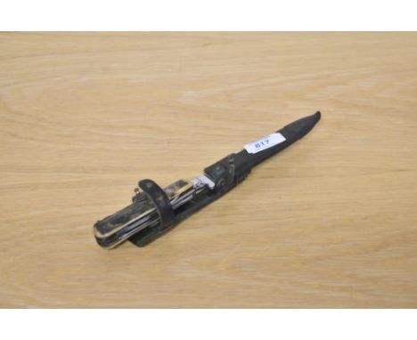 A PUMA WERK ORIGINAL WAIDMELLER HUNTING KNIFE, with 2 extra blades and corkscrew set in an antler handle  , 8.5' long, in a l