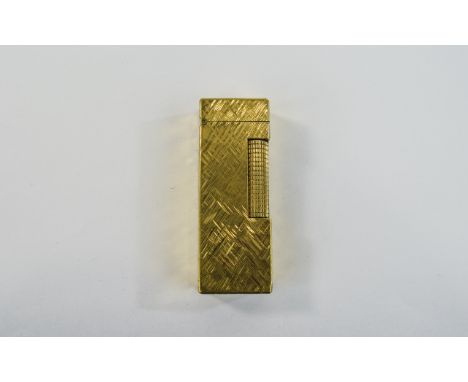 Gold Tone Dunhill Lighter In Original Box