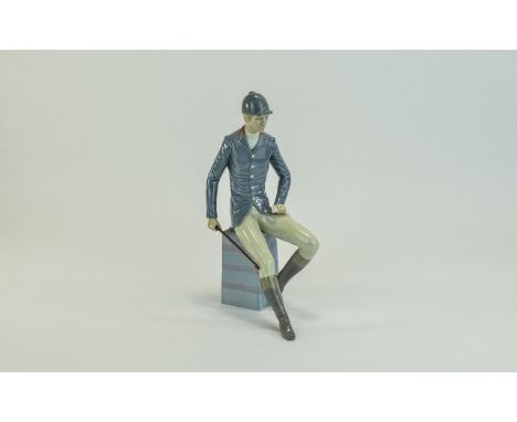 Lladro Figure ' Gentleman Equestrian ' Model Num 5329. c.1985 - 1988. Sculpture Francisco Catala. Size 10.25 Inches High. Min