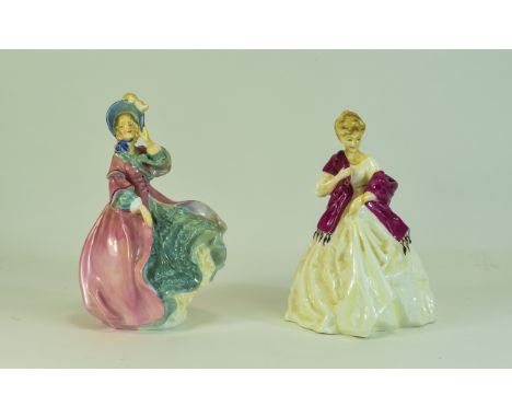 Royal Doulton Figures. Comprises - Spring Morning, HN1922. Stands 7.75 Inches High, Royal Worcester Figure by F,G, Doughty, F
