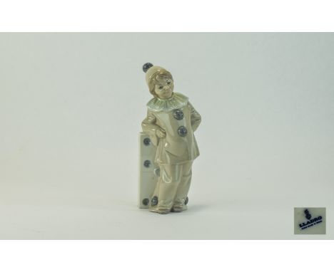 Lladro Figure ' Girl with Domino ' Model Num 1175. Issued 1971 - 1981. Height 7.75 Inches. Mint Condition. 