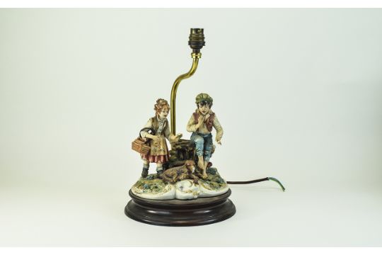 capodimonte lamps boy and girl