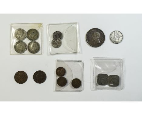 A Good Collection of World Silver and Copper Coins, All High Grade ( 16 ) Coins In Total. 1/ French Silver 10 Dates 1908, 194