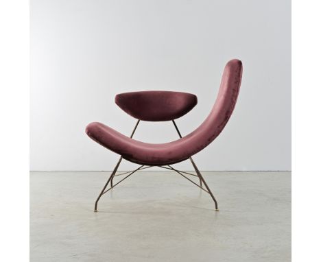 MARTIN EISLER (1913-1977)Fauteuil ReversivelCréation en 1955Edition FormaMétal peint et tissuH: 69 cm. (27.1/8 in.); L: 105 c