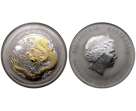AUSTRALIA. Elizabeth II, 1952-2022. Silver 1 Dollar, 2012 P. Perth Mint. Obv: ELIZABETH II AUSTRALIA, fourth portrait of Quee