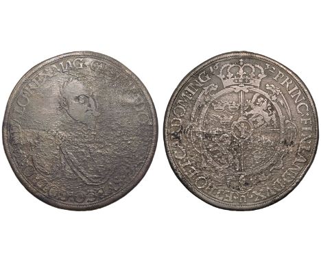 GERMANY. CITY OF AUGSBURG SWEDISH OCCUPATION ISSUE.. Gustav II Adolf, 1611-1632. Silver Taler, 1632. From the Kent Rondeau Co