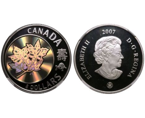 CANADA. Elizabeth II, 1952-2022. Silver 8 Dollars, 2007. Royal Canadian Mint of Ottawa. Obv: ELIZABETH II 2007 D·G·REGINA, bu