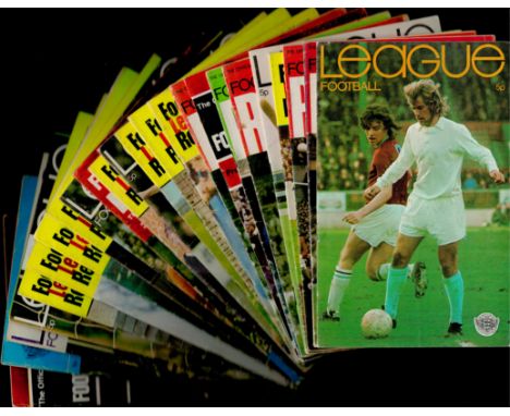 Football Collection 24 vintage League Review the Official Journal magazines dating from the sixties and seventies. Good condi