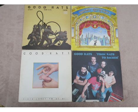 Good Rats Lot of 4 Heavy Rock Vinyl AlbumBirth Comes to us all Excellent vinyl with torn inner sleeveRat City in Blue Very Go