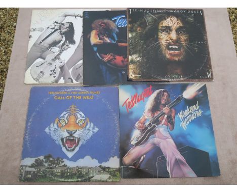 Ted Nugent Lot of 5 Heavy Metal Vinyl AlbumsWeekend Warriors near mint vinyl + InsertFree for All good condition vinylSelf Ti