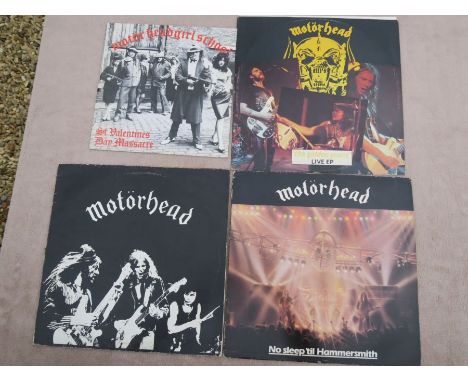 Motörhead lot of 4 vinyl recordsSt Valentines day massacre vinyl is near mintGolden years live EP vinyl is excellentSelf Titl