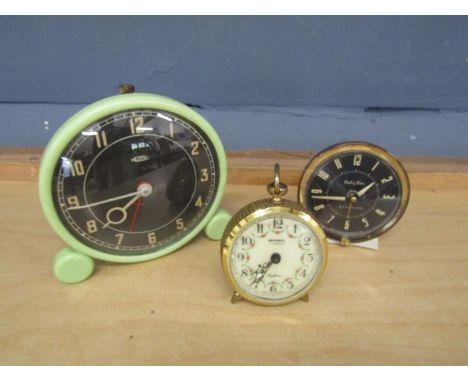 3 Vintage wind up alarm clocks&nbsp;