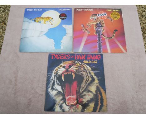 Tygers of Pan Tang Lot of 3 vinyl albums + ExtrasCrazy Nights Features free bonus 12" single and merch leaflet, the vinyls ar