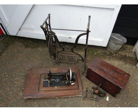 Vintage sewing machine with cast iron table A/F&nbsp;