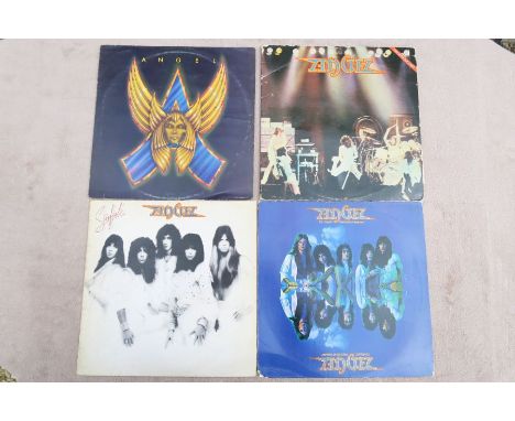 Angel Heavy metal Rock lot of 4 vinyl albumson earth as it is in heaven with merch leaflet near mint vinylSinful Excellent vi
