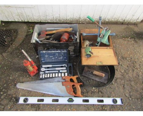 Tools to include socket set, axe and hammers etc&nbsp;