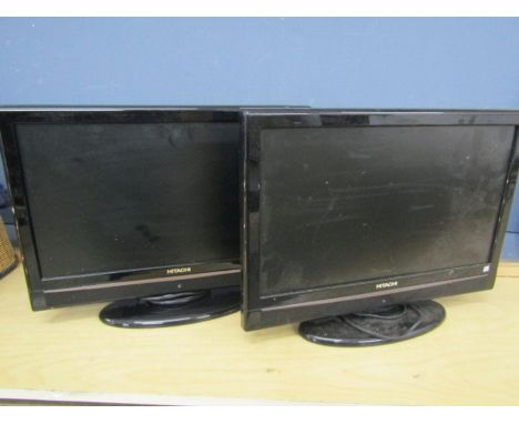 2x 19"Hitachi HD ready tv/dvd freeview. only 1 remote