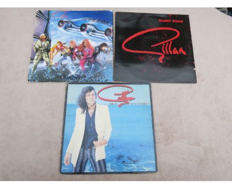 Gillan Lot of 3 Vinyl Albums Heavy RockMr Universe Excellent vinyl with inner sleeveGlory Road Very Good vinyl with inner sle