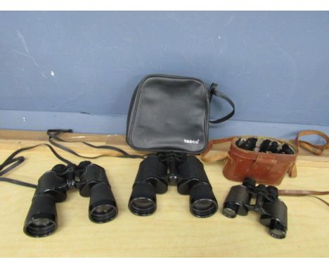 Gavet of Paris vintage binoculars in case and 2 other pairs&nbsp;