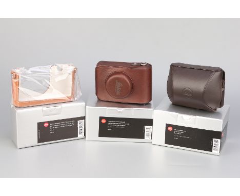 Three Leica Cases, including 18752, 18722 and 18781, all brand new im maker's boxes (3) This auction is being held to raise f