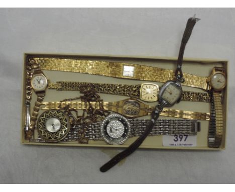 A selection of lady's wrist watches including Oris, Sekonda, Timex etc