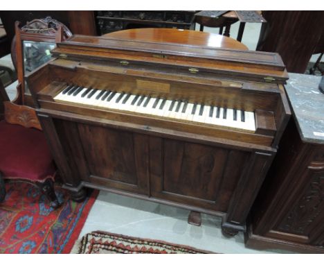 An early 19th century rosewood seraphine/harmonium labelled for Royal Seraphine by John Green, Soho Square, LondonAPPROX W 10