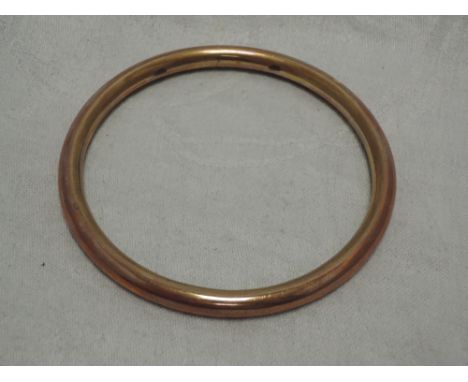 A rose gold slave bangle stamped 9ct of hollow form approx 15g