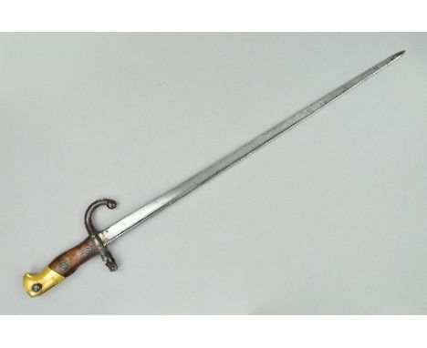 A FRENCH ISSUE 'CHASSEPOT' BAYONET, no scabbard, it has the usual markings along the top spine of the blade, 'Mre D Armes, St