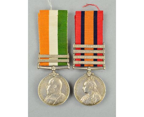 A QUEENS SOUTH AFRICA AND KINGS SOUTH AFRICA PAIR OF MEDALS, named to 5768 Pte J. Anderson, 2, Yorks Light Infantry, bars Wit