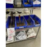 LOT: Assorted drill bits & concrete bits, 4 bins