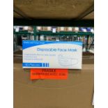 Disposable face mask, 3-ply, 50pcs per box, 50 boxes