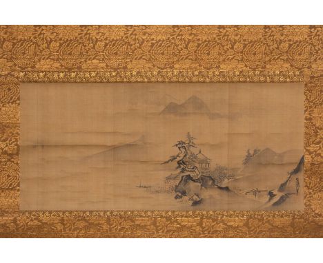 KANO NAONOBU (1607-1650) AND KISHI GANKU (1749-1838) EDO PERIOD, 17TH AND 18TH/19TH CENTURY Two Japanese kakemono (hanging sc