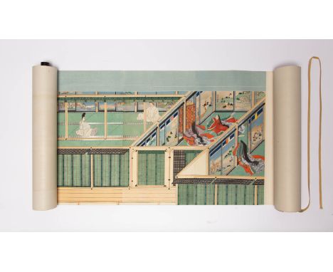 UNIDENTIFIED ARTISTS MEIJI AND LATER, 19TH AND 20TH CENTURY Four Japanese makimono (handscroll paintings), three with printed