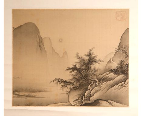 UNIDENTIFIED ARTISTS MEIJI AND LATER, 19TH AND 20TH CENTURY Two Japanese paintings, the first in ink on silk and depicting a 
