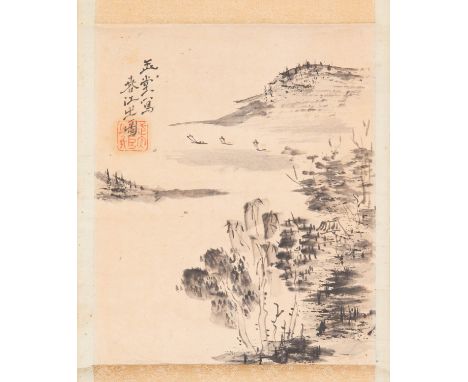 URAGAMI GYOKUDO (1745-1820) EDO PERIOD, 18TH/19TH CENTURY A Japanese kakemono (hanging scroll painting), ink on paper, depict