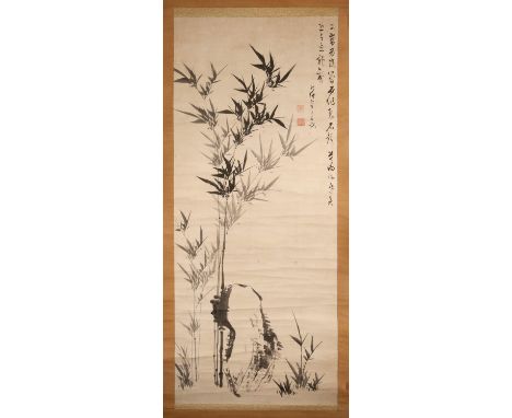 KODOJIN GAKUSHIN (PROBABLY 19TH CENTURY), AND ANOTHER MEIJI ERA, 19TH CENTURY AND LATER Two Japanese kakemono (hanging scroll