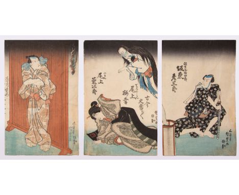 UTAGAWA KUNISADA I / TOYOKUNI III (1786-1864) UTAGAWA YOSHIKAZU (ACT.1850-70) EDO PERIOD, 19TH CENTURY Two Japanese woodblock