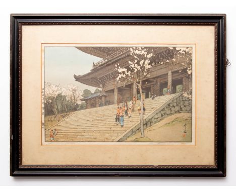 YOSHIDA HIROSHI (1876-1950) SHOWA ERA, C.1935 A Japanese woodblock print entitled Romon (Chion-in Temple Gate), from the seri